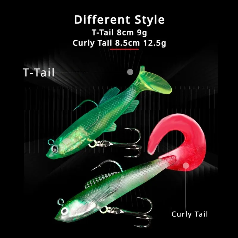 10 Pcs Lure Baits with T-tail  - Fishing Equipment Online ulasan dan harga