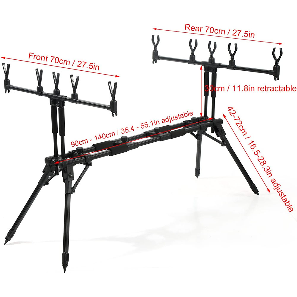 JSFUN  Adjustable 5-Rod Fishin - Fishing Rod Pod ulasan dan harga