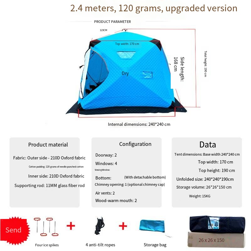 Snow Fishing House Cold-proof  - Fishing Equipment You Need ulasan dan harga